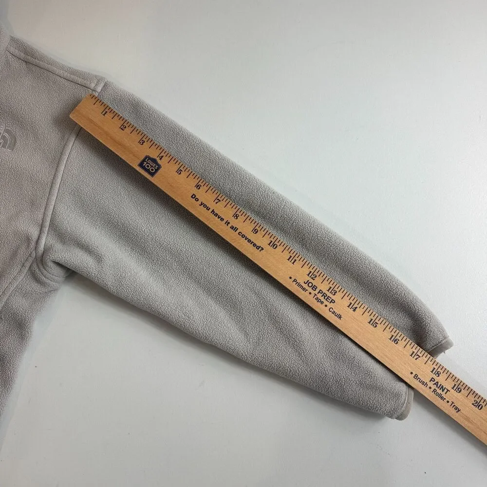 The North Face Girls Fleece Jacket Zip Up Light Gray Size M